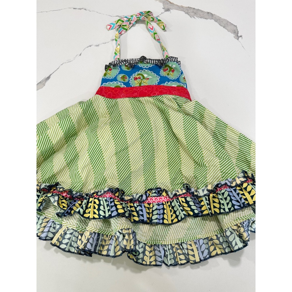 Matilda Jane‎ Dress Ruffle Tiered Colorful Whimsical Girls Size 2